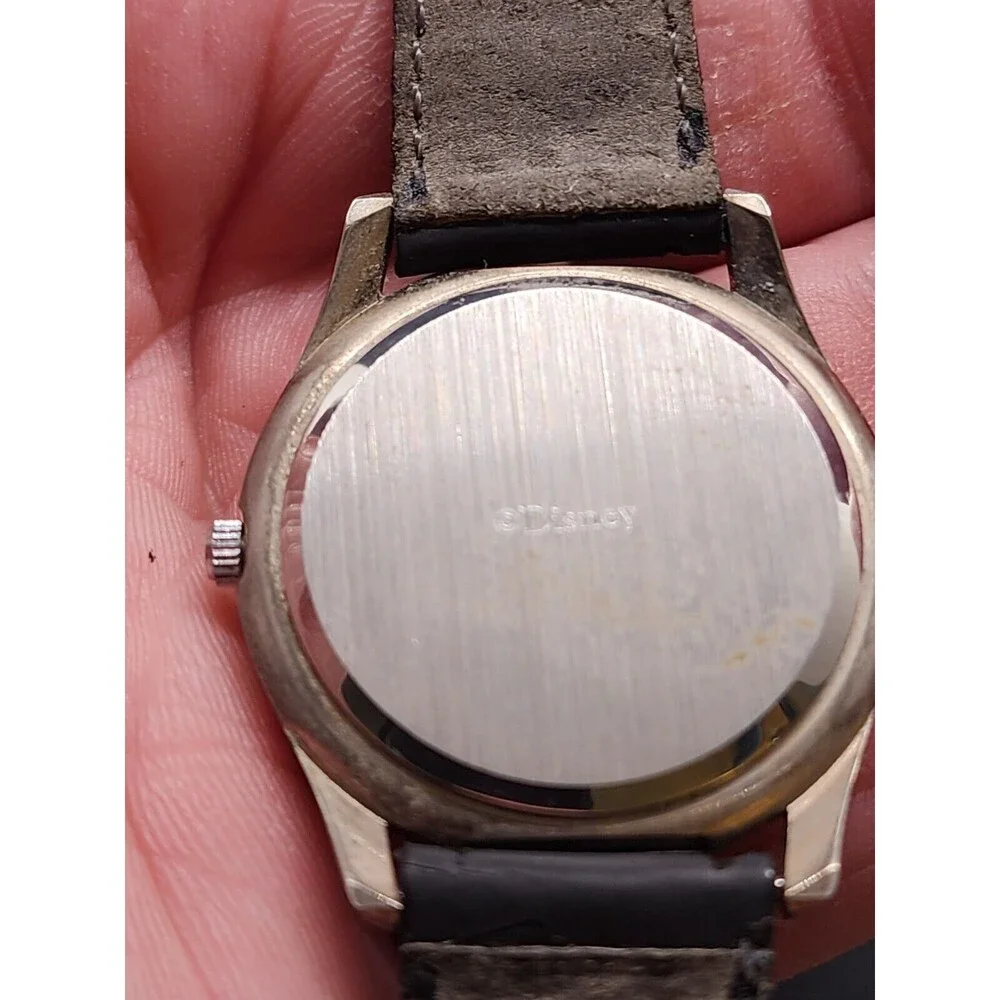 Vintage Euro Disney Watch 1992 With Case Super Rare Black Silver Not Working